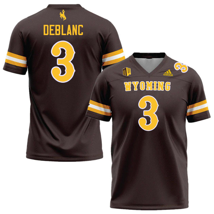 #3 Deion Deblanc Wyoming Cowboys Jersey College Football Uniforms,Gears,Jerseys-Brown